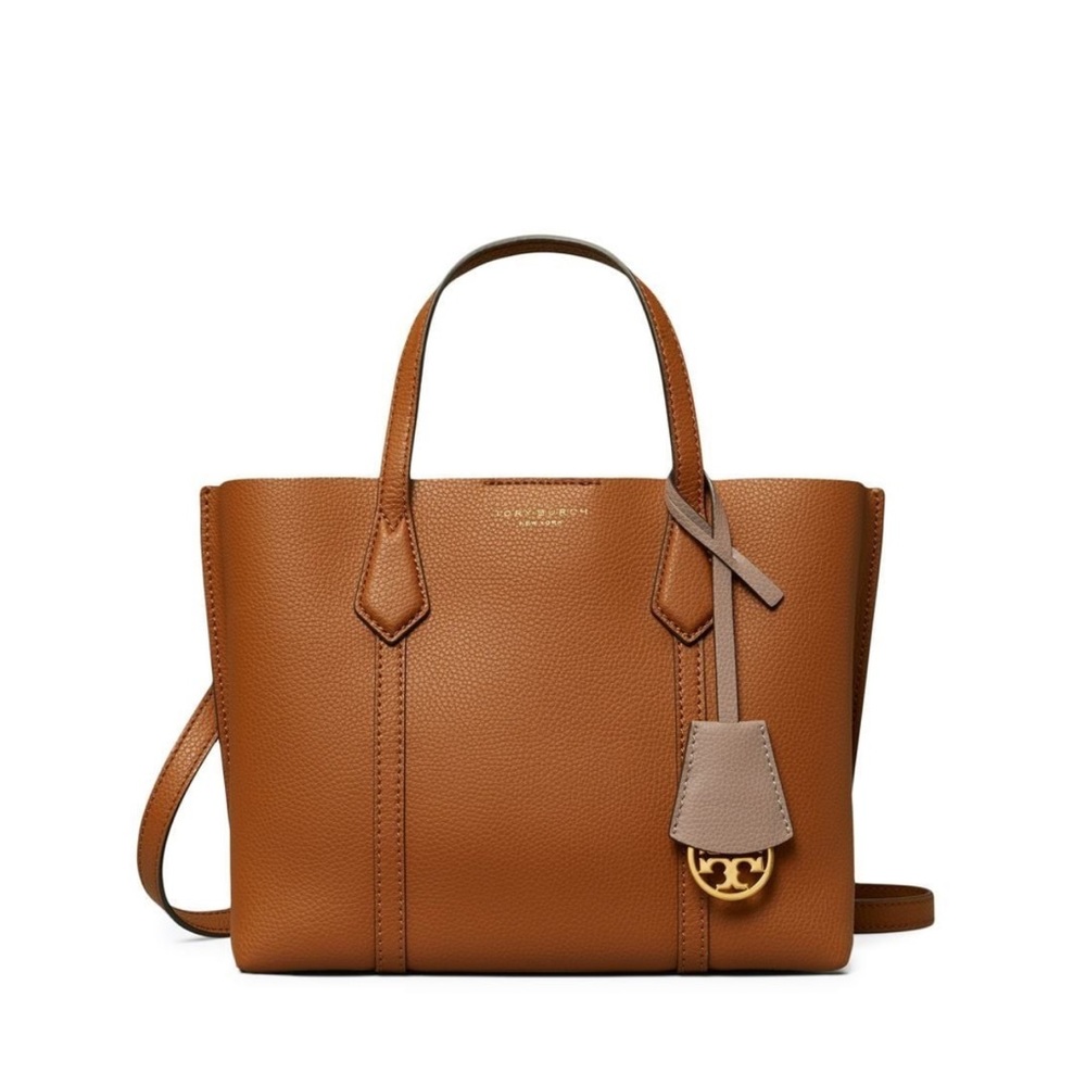 {Tory Burch} Small Perry Triple Compartment Tote - Crossbody Bag / Light Amber